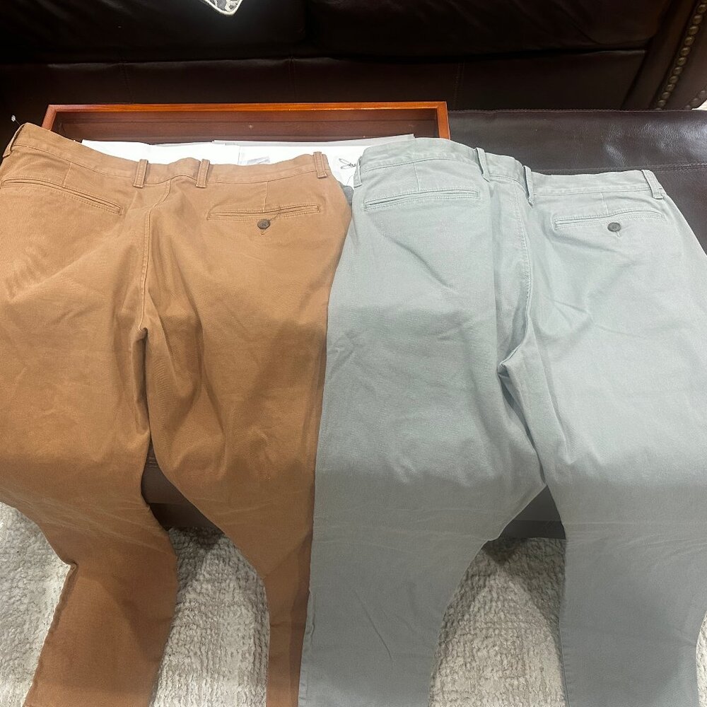 2 pair of JCrew Mercantile Chino Pants Straight Fit 32X34 - Picture 2 of 4